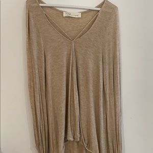 Tan long sleeve top